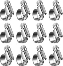 Non-Slip Stainless Steel Worm Gear Hose Clamps 4, 3/8 to 5/8" 10-16Mm Adjustabl