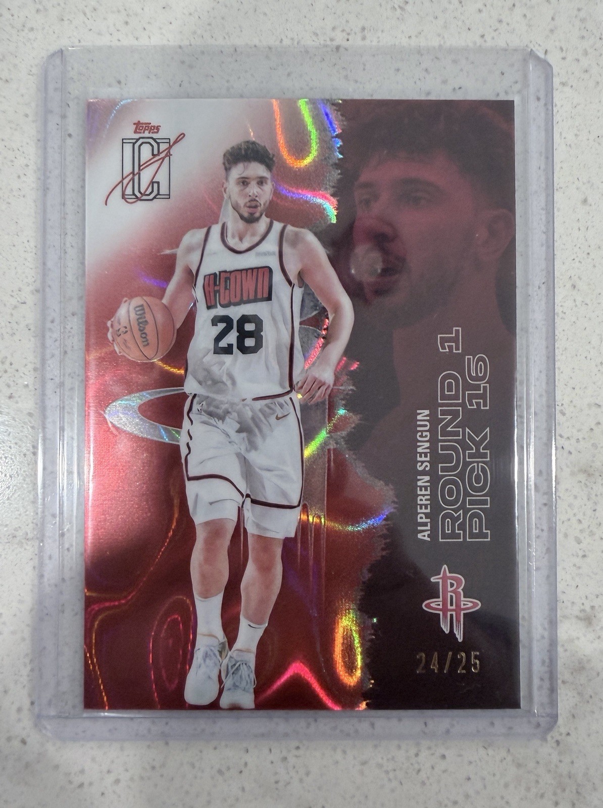 Topps Signature Class 2024-25 Alperen Sengun Rockets Round 1 Pick 16 /25 #93
