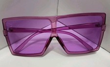 Oversize Square Flat Top Tinted XXL Women Sunglass with 400UV Polycarbonate Lens