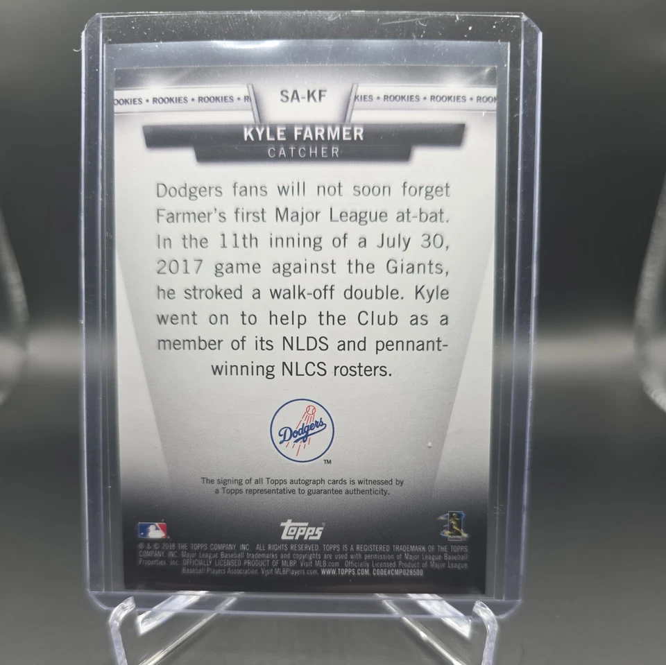 Kyle Farmer 2018 Topps Salute Autographs #SA-KF Auto - Image 2 of 2