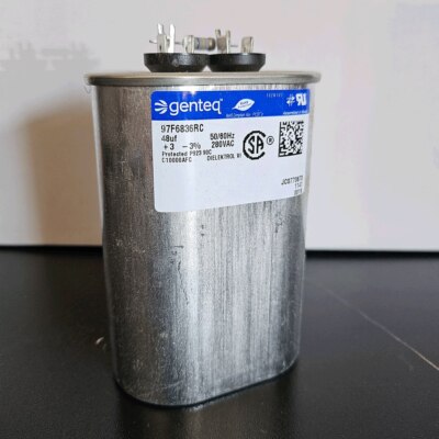 Capcom / Genteq Kondensator 97F6836RC, 48 uf, 280 VAC, oval | C10000AFC
