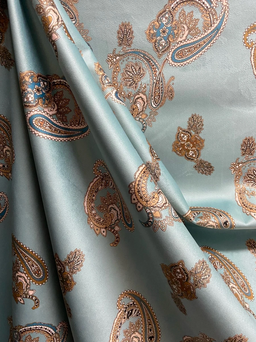Velvet Paisley Fabric, 54" Wide, Upholstery Cushions Window Crafts, Sold by Yard