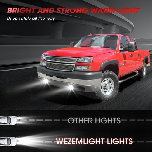 Fit for 03-06 Chevy Silverado Avalanche Bumper New LED Fog Lights Driving Lamps - Picture 8 of 8