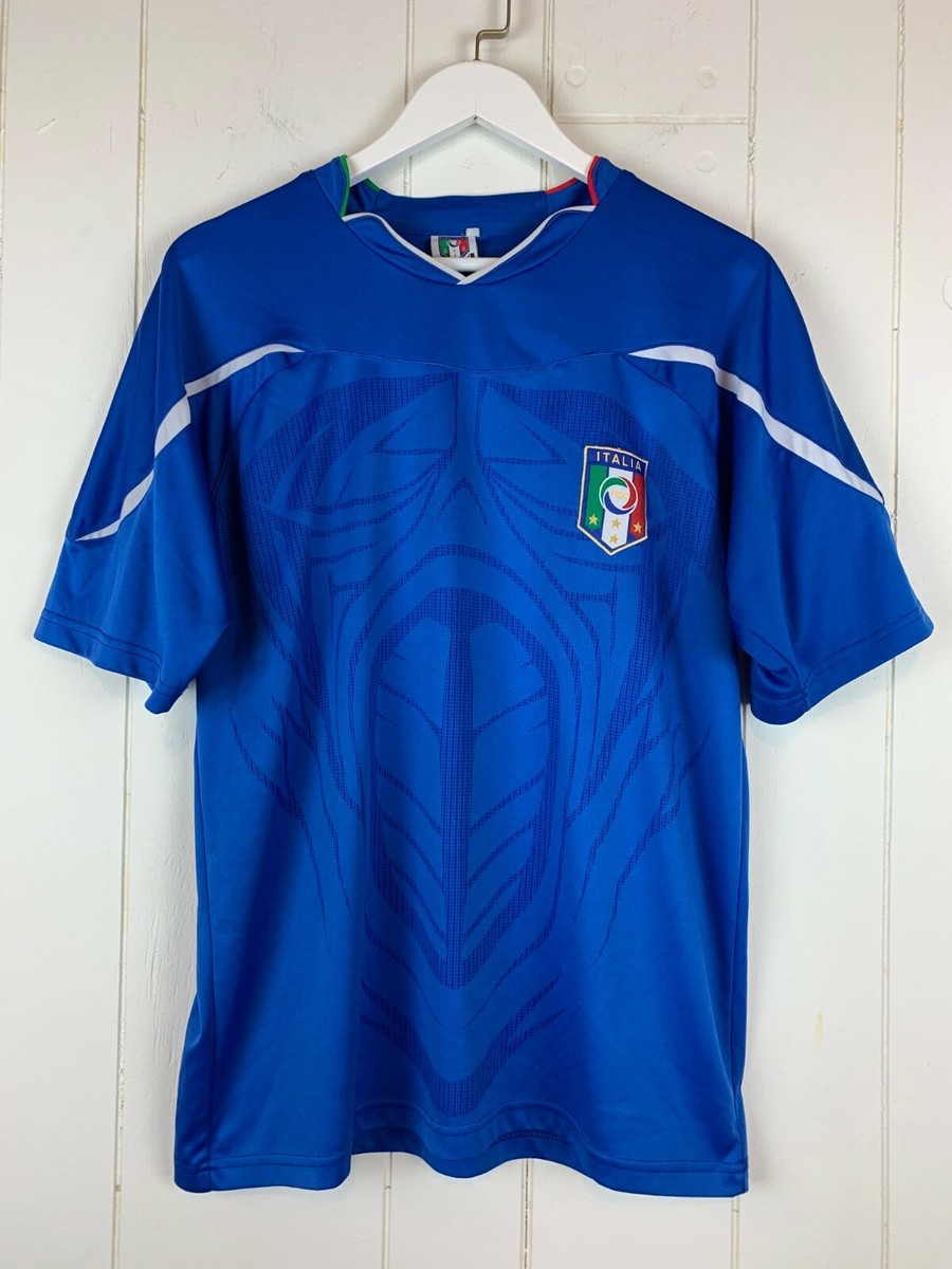 Soccer Jerseys Junior Italy Football Kit Italia Gliazzurri Soccer Football  Jersey Youth Boys XL FIGC Patch Blue Vintage
