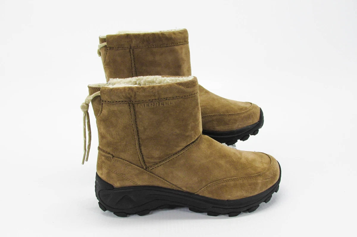 Merrell Chelsea Winter Earth Boots Mens 9 Brown Suede Faux Fur Lined Tie Merrell Suede Boots for Men for Sale | Shop New & Used Men main image 2