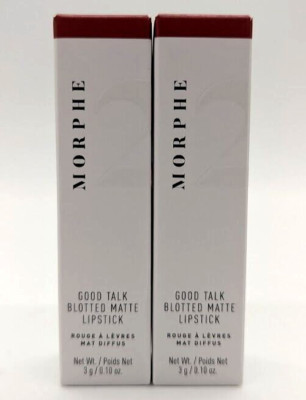 *NEW 2 PACK* MORPHE 2- Good Talk Blotted Matte Lipstick -''Rebel Red''