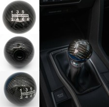 Mugen Black Carbon Fiber Shift Knob 6 Speed For Honda Acura Wm10x1.5 Adapter