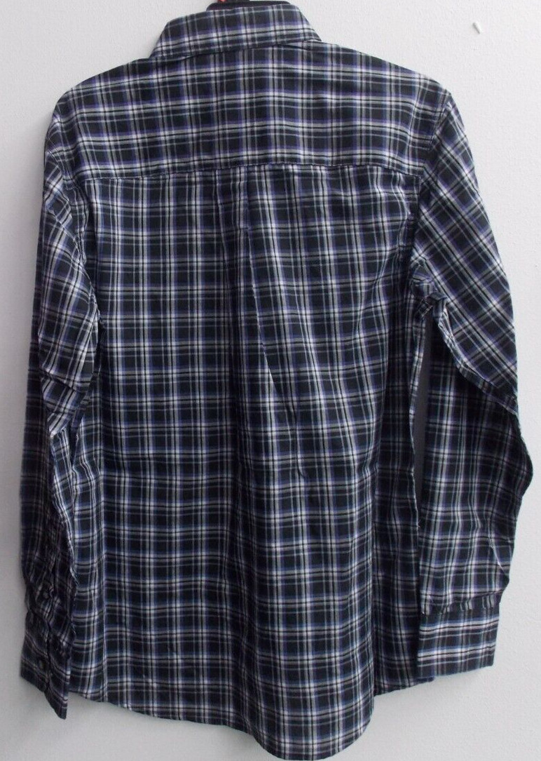 Wrangler Riata Long Sleeve Plaid Shirt, 112356525, Light Weight, Black Plaid