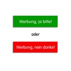 Werbung, ja bitte oder Nein danke - Graviertes Schild,Briefkastenschild, 60x15mm