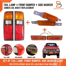SET TAIL LAMP FRONT BUMPER SIDE MARKER LIGHT FOR TOYOTA PICKUP RN40 LN40 80-83