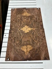 Walnut Burl Raw Wood Veneer 2 sheets 13'' x 8'' 48L