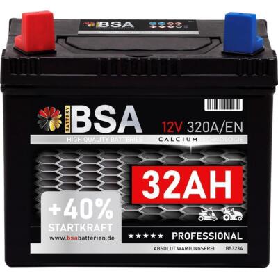 Starterbatterie 32Ah 12V Aufsitzmäher Rasentraktor Rasenmäher Batterie 30Ah PPL