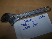 Vintage PROTO Tools No. 708-L - 8 Adjustable ...