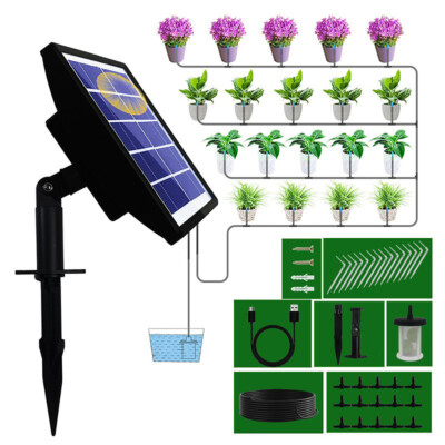 Solar Drip Automatic Irrigation Kit Rechargeable Self Watering Irrigation System