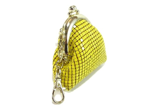 Women Mini Coin Purse Metal Mesh Kiss Lock Clasp with a Keychain (USA Stock) - Picture 25 of 88