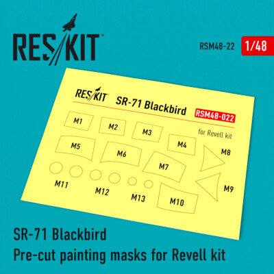 Reskit RSM48-0022 SR-71 Blackbird Pre-cut painting masks for Revell, scale 1/48