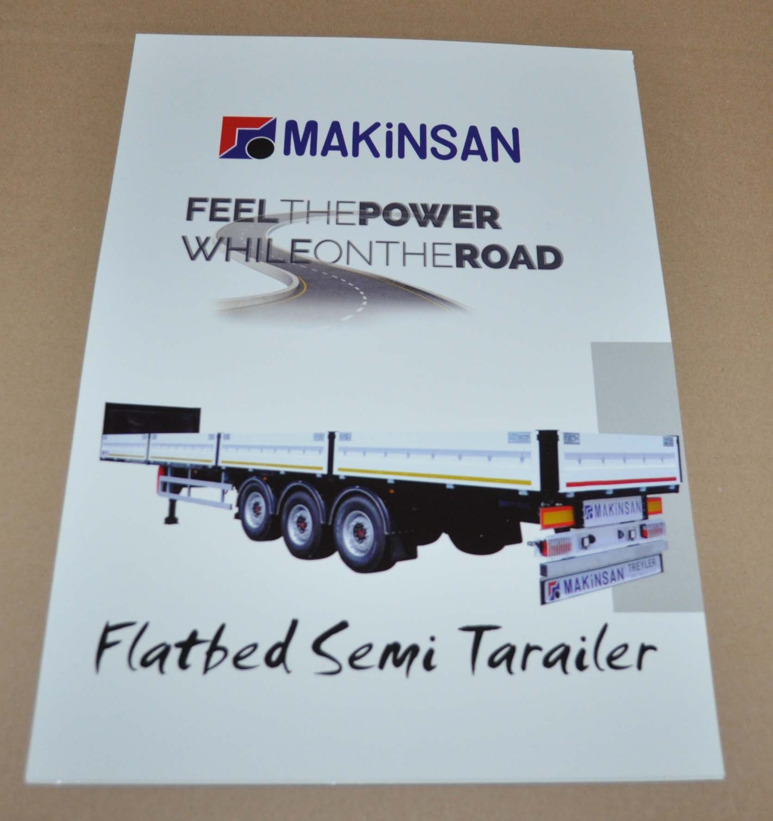 Makinsan Flatbed Trailer Truck Turkey Brochure Prospekt