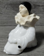 Vintage Avon Perfume Milk Glass Bottle Tasha Sitting White Pierrot Clown 50 ml