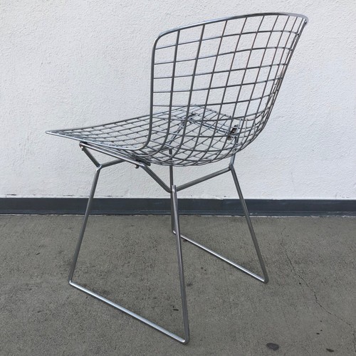 AUTHENTIC early KNOLL Harry BERTOIA chrome WIRE CHAIR pre-1986 U.S.A. made - Picture 8 of 10