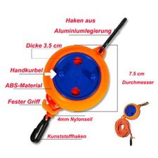 Powmag Wäscheleine Ausziehbar 180-340 Cm - Mit 12 Klammern
