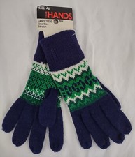 Wells Lamont Gloves Womens Nordic Knit Blue Green One Size Vintage NEW