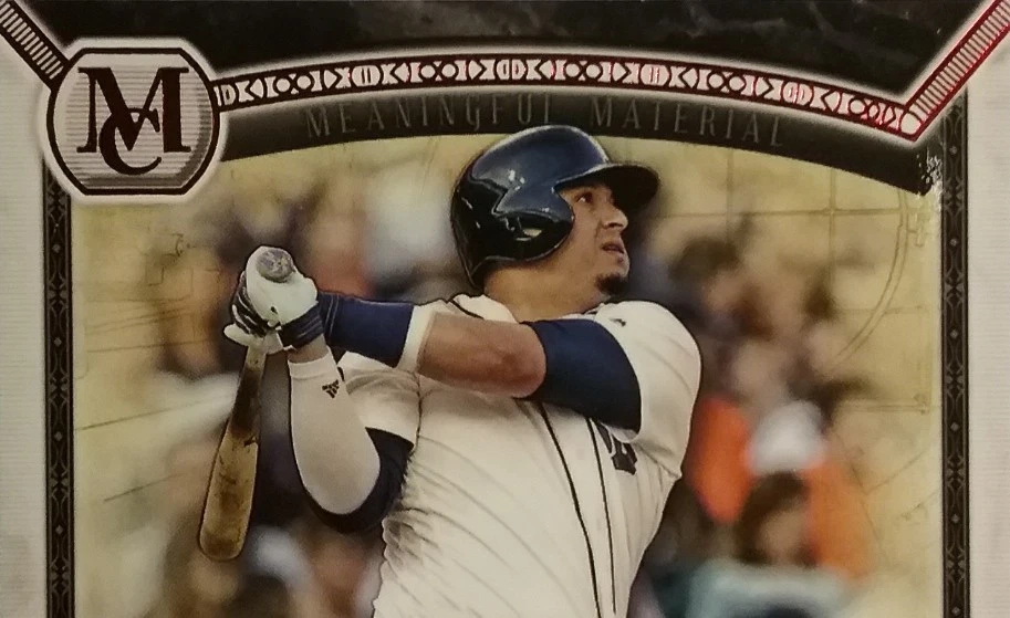 2018 Topps Museum Collection VICTOR MARTINEZ Jersey Patch Relic /10 Red - Image 3 of 4