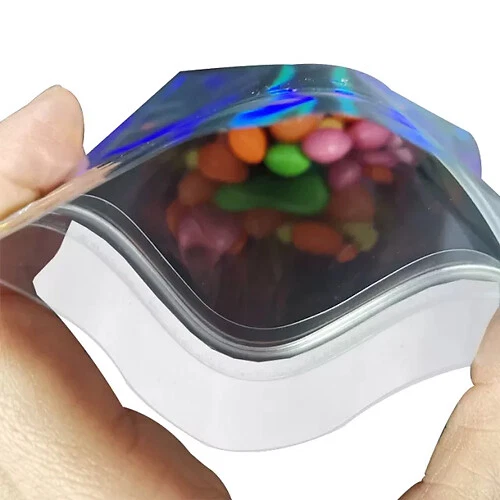 * 14cm x 20cm FOIL WITH WINDOW  ZIP LOCK MYLAR BAGS HEAT SEALABLE TAMPER PROOF * - Image 3 of 4