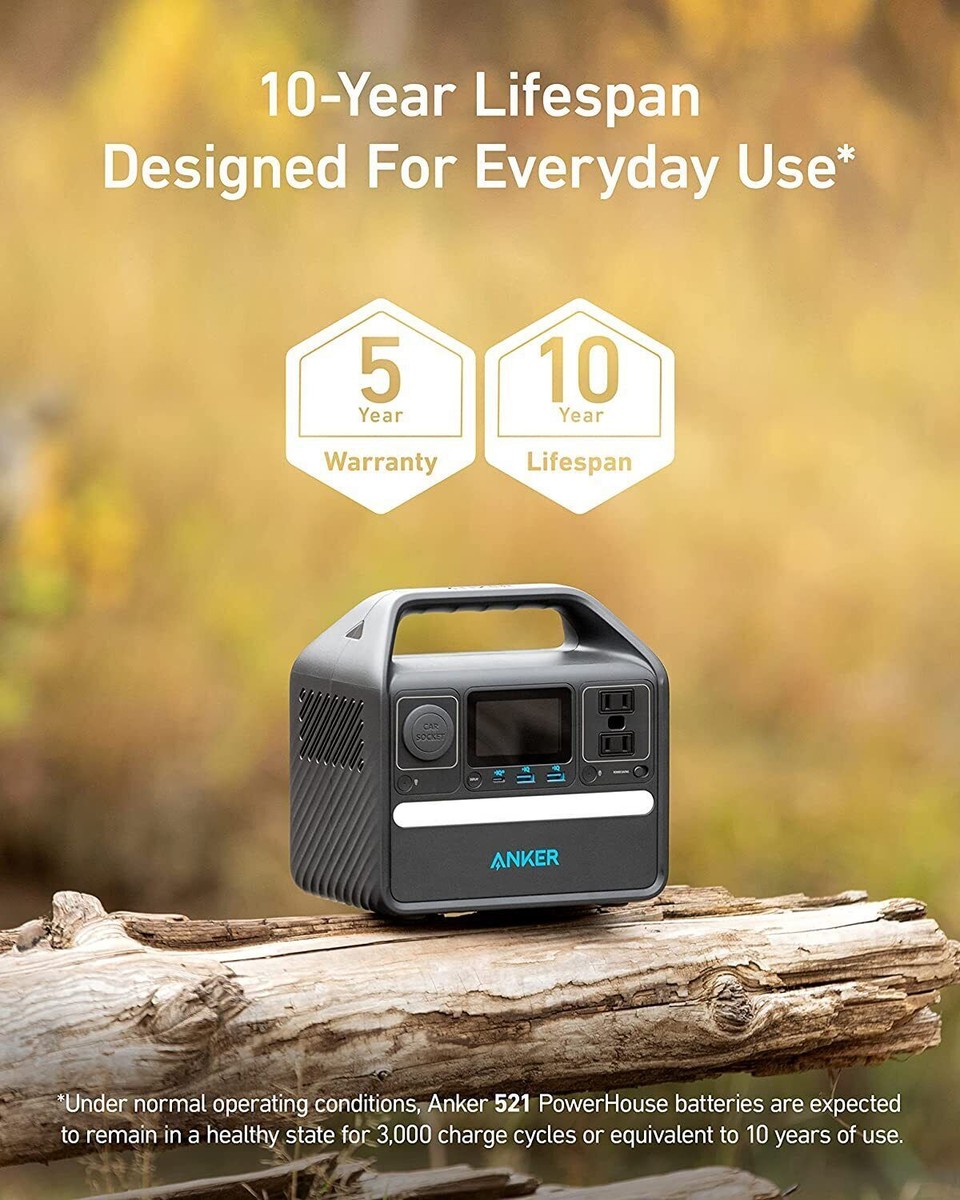 Anker 521 Portable Power Station 256Wh Solar Generator LiFeP04