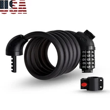 Heavy Duty Bike Lock 5-Digit Password Bicycle Lock Waterproof Bike Chain Lock