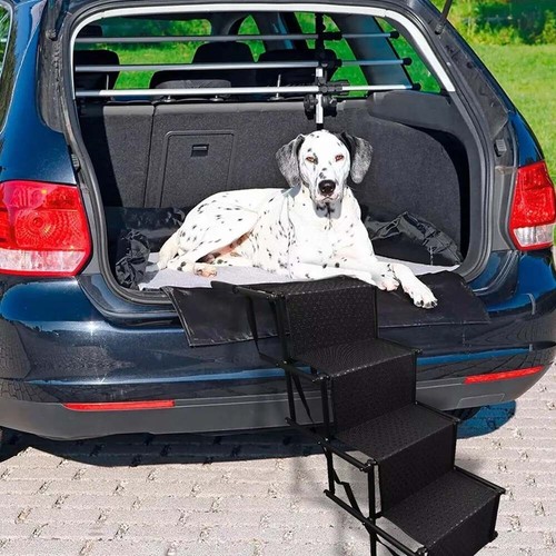 Folding Portable Dog Ramp Steps 4 Stairs-Car Boot Access Ladder for Pet Dog Cat - Picture 6 of 12