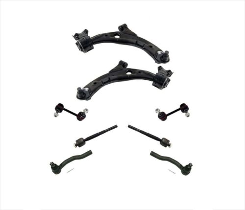 Front Lower Control Arms Kit w/ Sway Bar Links & Tie Rods for 07-11 Mazda CX-7 - Afbeelding 1 van 7
