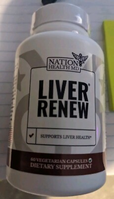 Nation Health MD LIVER RENEW Supports Healthy Liver(60 Capsules) EXP 08/2026