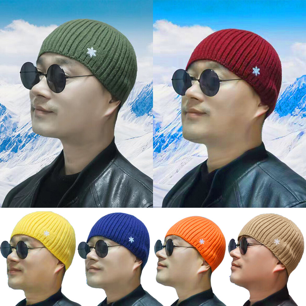 APL Cappello berretto uomo donna tinta unita invernale sci termico caldo maglia sport 18