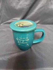 Abbey Gift Mug & Coaster Set – “You Are an Amazing Woman” – Green Ceramic –