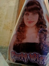 Lang Haar Perücke Locken braun Fasching, Karneval