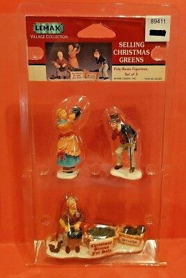 LEMAX 1999 *SELLING CHRISTMAS GREENS* Set of 3 in Original Packaging: BRAND NEW