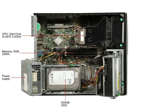 HP Desktop Computer 8GB RAM 250GB HDD Intel Quad Core i5 Windows 10 PC WiFi - Picture 6 of 8