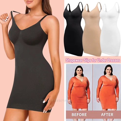 Damen Ganzkörper Slip Nahtlos Schlankmacher Bauch Kontrolle Slip Unterkleid Pulsgröße - Bild 1 von 38