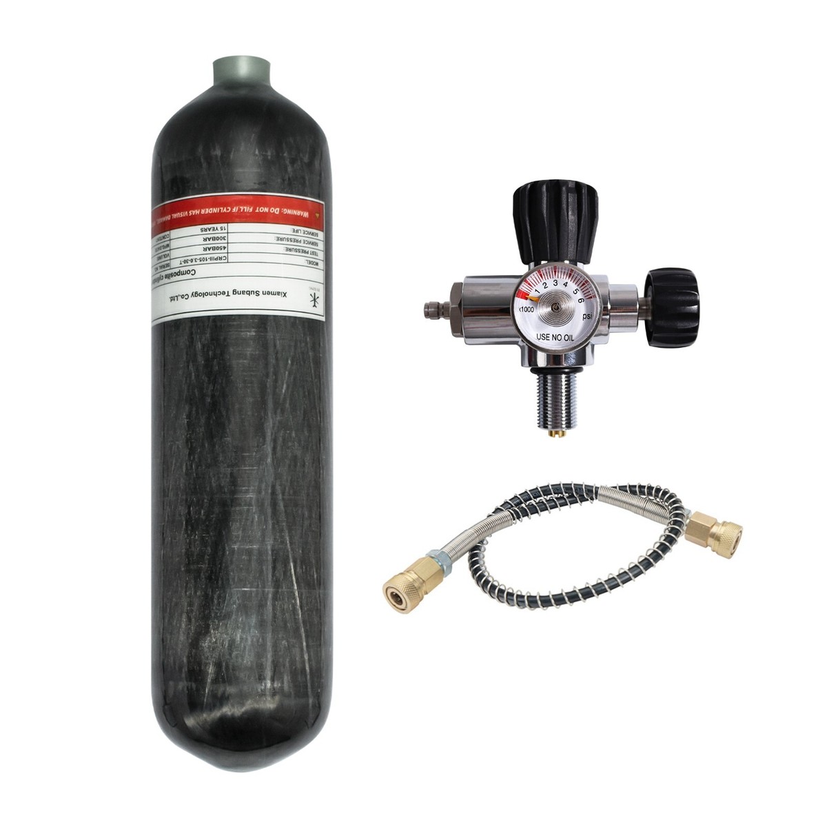 TUXING 3L Pcp Air Tank 4500psi CE Certified Carbon Fiber Scuba