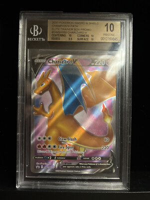 2020 Pokemon Champion's Path Charizard V Promo BGS 10 PSA 10