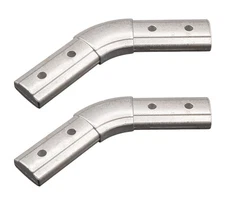 2 PK 1-3/16"x2" 45-degree Elbow for Aluminum Dump Truck Tarp Systems - Silver