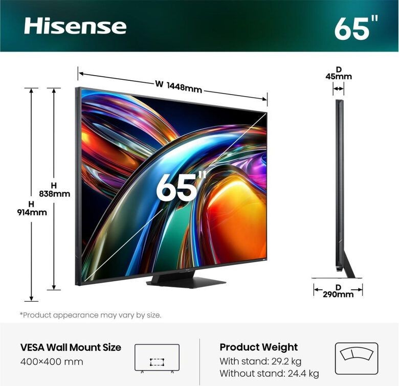 Hisense Smart TV 65UR9S MiniLED 4K 65" 170Hz foto 4