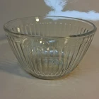 Vintage Pyrex 7401-S Small Ribbed Clear Glass 3 Cup Mixing Bowl 5.5” X 3.25”