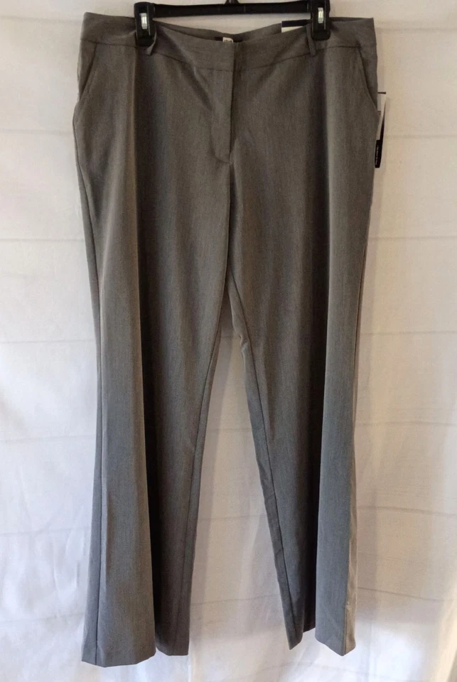 Studio 1940 The Megan Fit Gray Dress Pants Size 16 Stretch Straight Leg NWT - Image 2 of 4