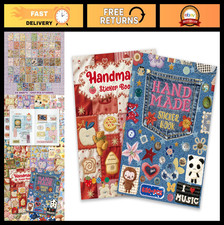 2-in-1 Japanese Sticker Book Set - 60 Sheets Die Cut Stickers for Journaling C
