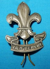 ANTIQUE NORSKE Speidergutt-Forbund (NORWEGIAN BOY SCOUTS) TENDERFOOT CAP BADGE