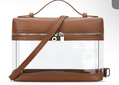 KKXIU Clear Crossbody Bags for Women Stadium Approved Vegan Leather