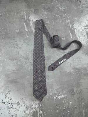 E. Marinella Napoli Archive Collection 1971 Medallion  Silk Tie. Made in Italy.