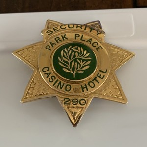 Park Place Casino Hotel Security Badge 290 Gold Tone
