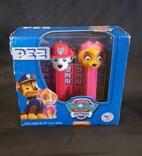 JUEGO DISPENSADOR DE DULCES PEZ de colección Nickelodeon PAW PATROL Marshall & Skye CAJA